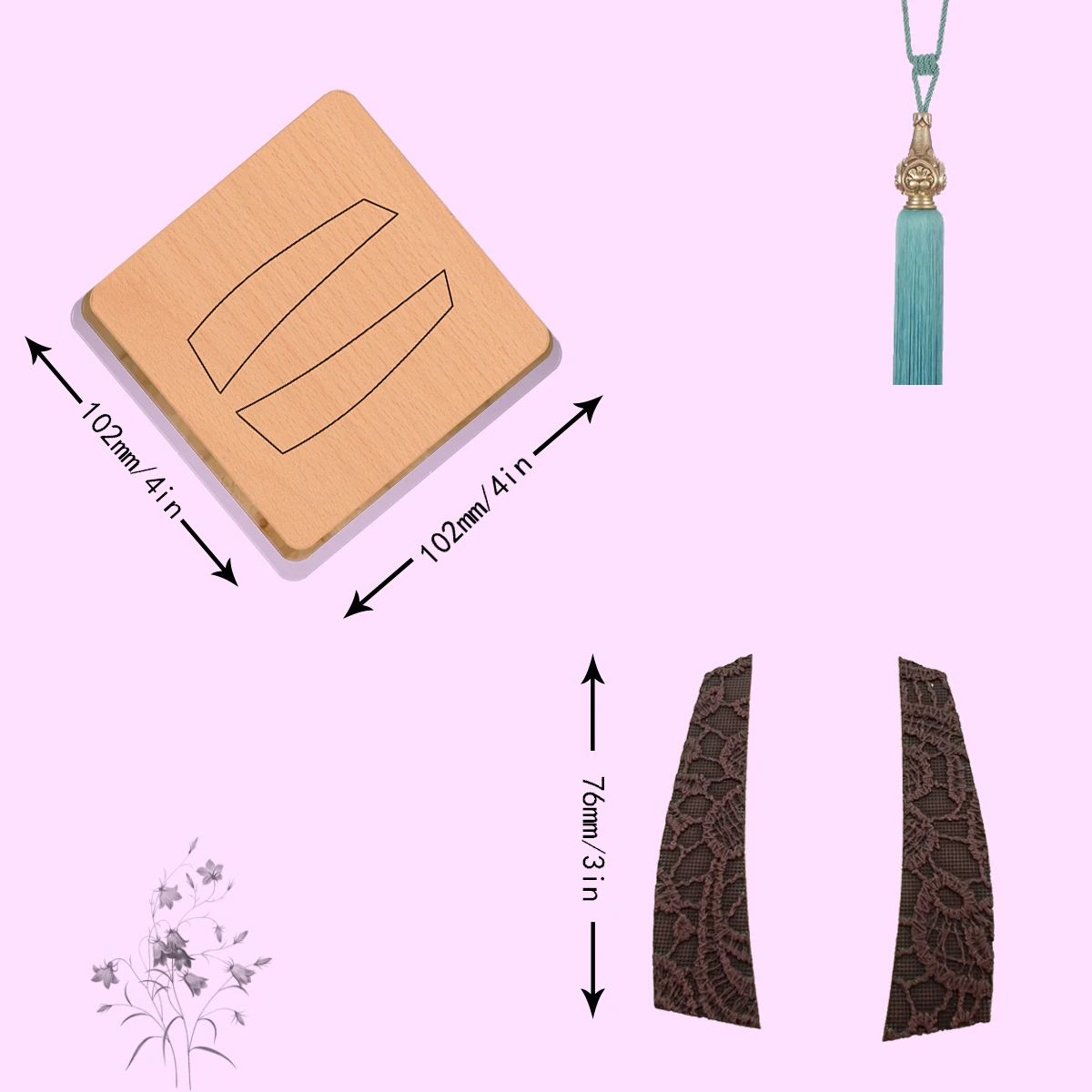 

1 шт. 7,6 см. Форма для вырезания кожи для серег, для ножевого раскройного станка, для производства изделий ручной работы своими руками