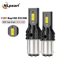 Nlpearl 1x Signal Lamp  P21/5w Bay15d 1157 Led Bulb 3570 SMD P21w Led 1156 Ba15s Bau15s Py21w Car Turn Signal Brake Light 12V