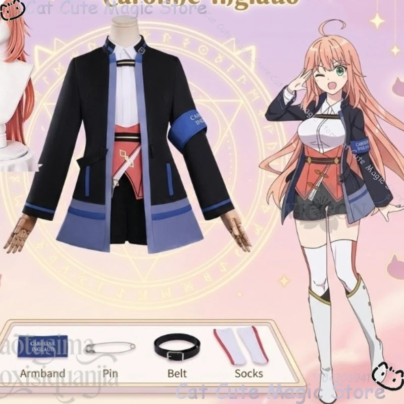 

Jack-of-All-Trades, Party Of None Cosplay Caroline Inglaud JK Coat Kawaii Dress Pink Wigs Halloween Christmas Comic Con Festival