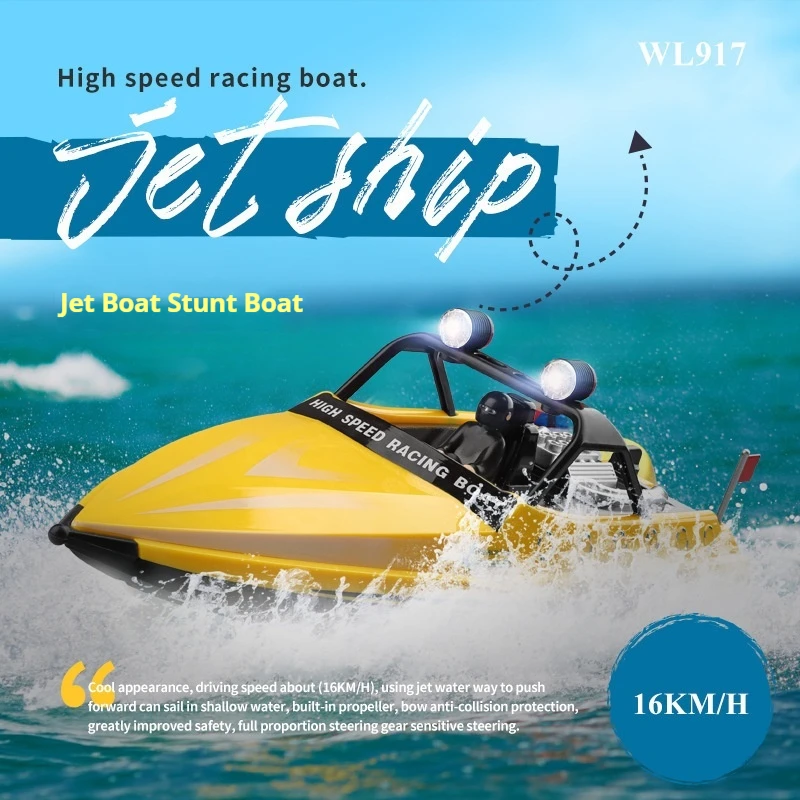 

Новый WL917 пульт дистанционного управления Rc Jet Sports лодка с дистанционным управлением и подсветкой высокоскоростной скоростной катер модель электрической лодки детская игрушка