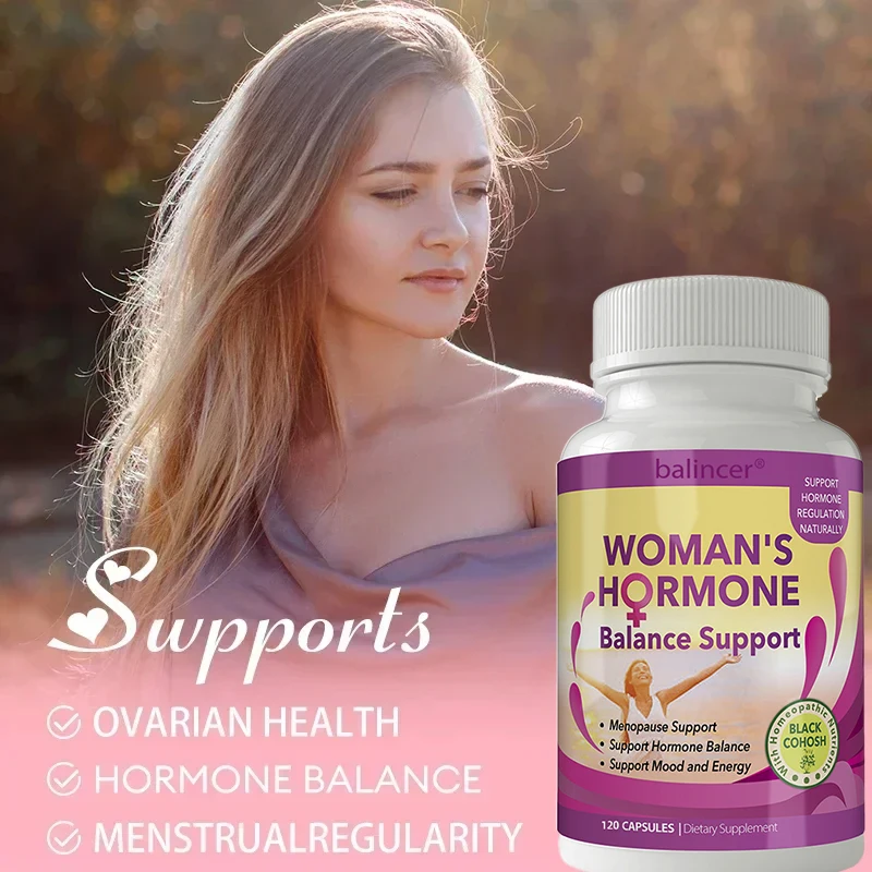 Women Hormone Balancing Premenstrual Menopause Relief Diet Supplement Mood and Energy Support Non-GMO