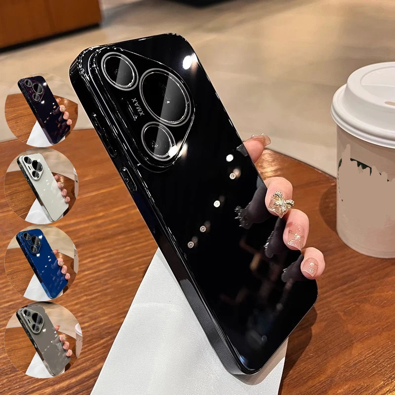 

Новый однотонный чехол для телефона из закаленного стекла для Huawei Pura 70 Pro+/Mate 70 Pro+/Mate 60 Pro+/Mate 50/Mate 40 Series