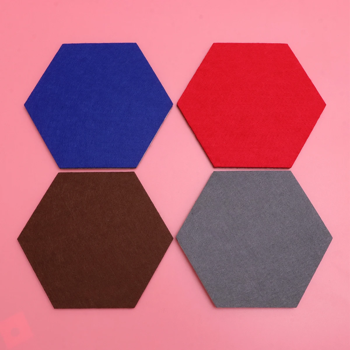 

8pcs Hexagon Eva Board Colorful Felt Wall Sticker Memo Board Self-Adhesive Decorative Stickers Creative Wall Decals For