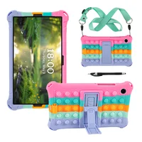 Funda para niños para Samsung Galaxy Tab A11 8,7 pulgadas SM-X130 SM-X135 2025 funda para tableta de burbujas para Tab A11 8,7 ""con correa y bolígrafo