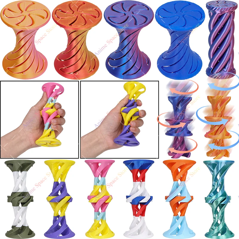 3D-gedruckter, sich wiederholender Spiralbaum, Spiralkegel, Spielzeug für Erwachsene, unmögliche Pyramide, Durchgang durch Stressabbau, Büro-Desktop-Dekoration
