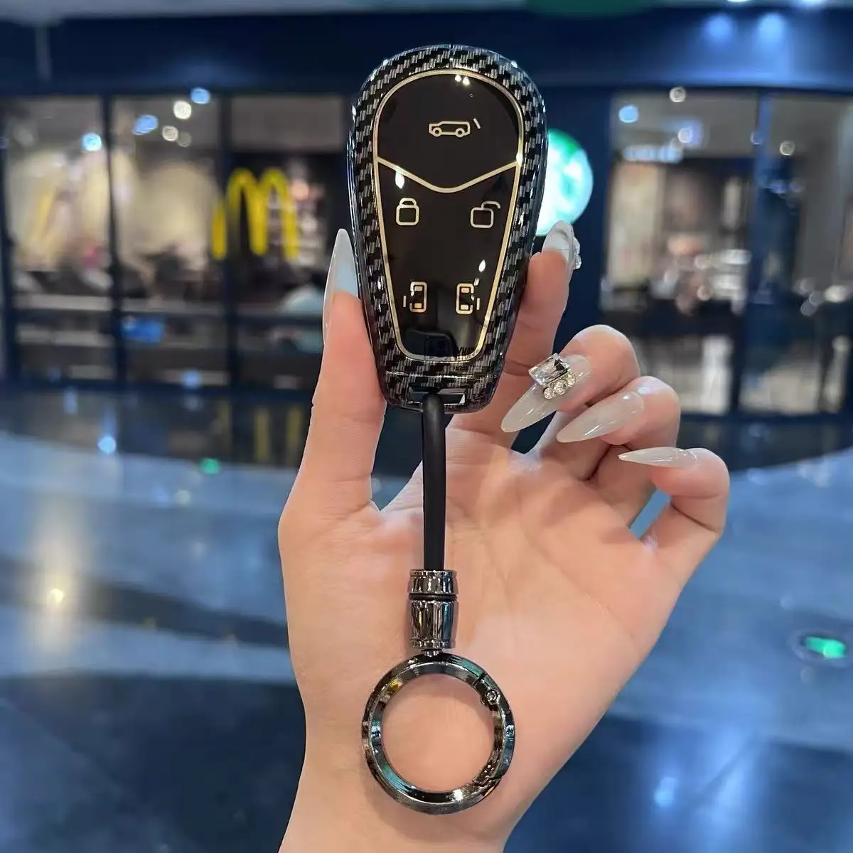 Zinc Alloy Car Key Case Cover Shell Protector Fob Holder for VOYAH Dream PHEV EV Champion Edition Keychain Accessories