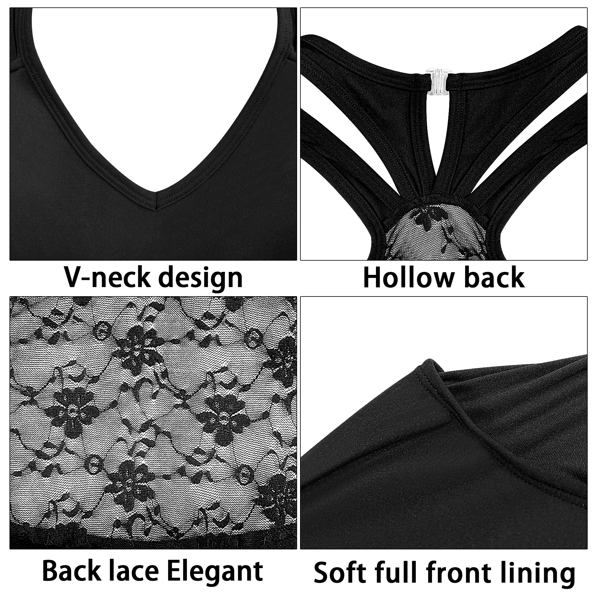 Girls Dance Leotard Lace Back Ballet Leotard Tank Straps Hollow Back for Toddler Dancewear