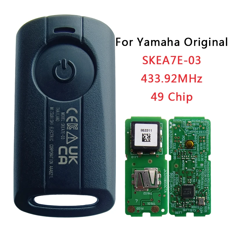 TXY0004 Original SKEA7E-03 For Yamaha NVX155 NMAX155 XMAX300 AEROX155 JANUS125 Motorcycle Remote Control Key 433.92MHz ID49 Chip