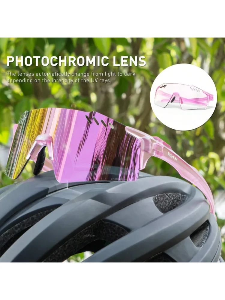 AliExpress SCVCN Frameless Cycling Glasses UV400 Photochromic Bicycle Riding Eyewear Bike Running Equipment Sports MTB Outdoor Sport Hiking