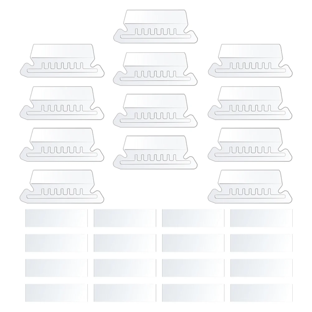 100 Pcs File Folder Tabs Inserts Transparent PVC Label Holder Labor Clip Office Accessories Lightweight Safe Use