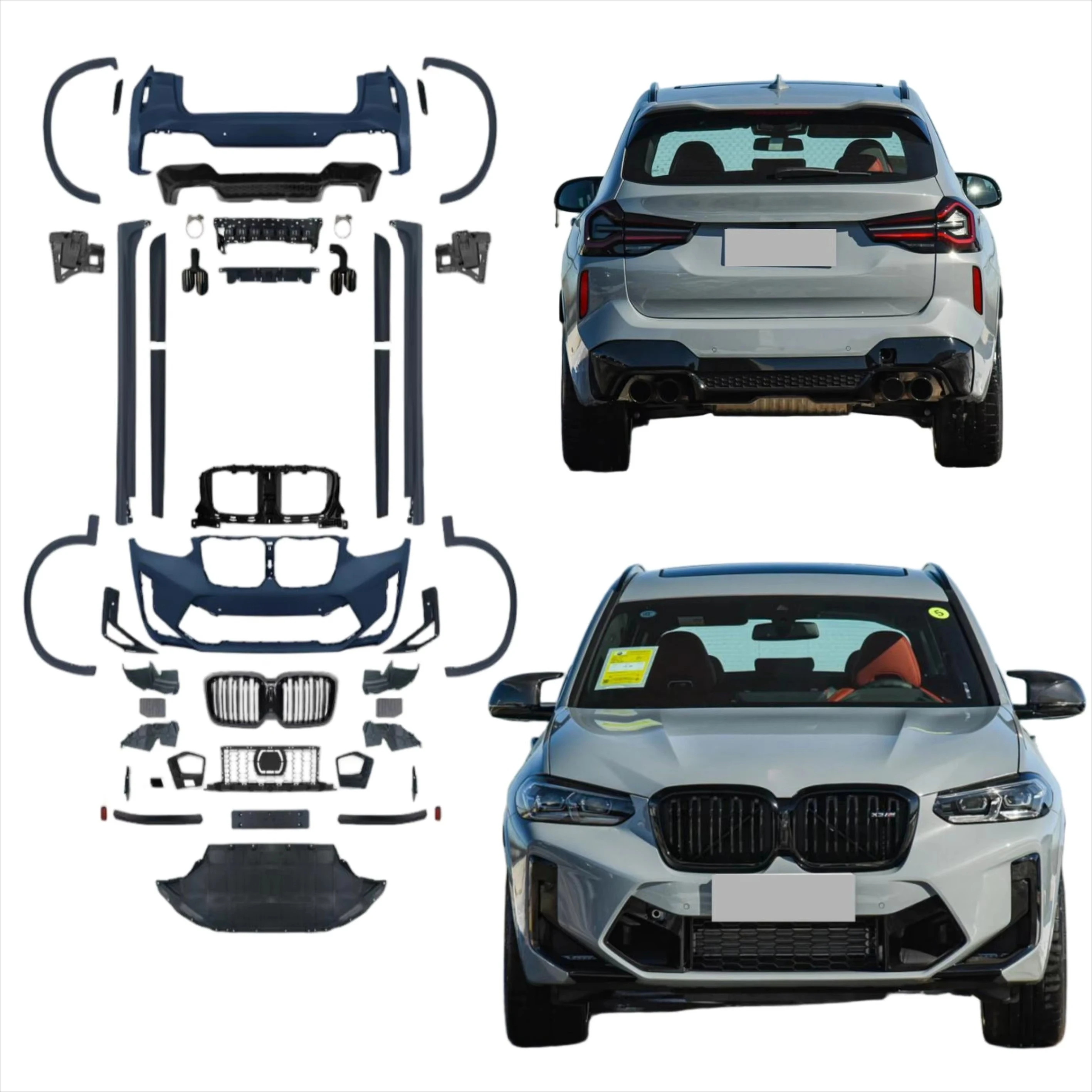 Factory Price for BMW X3 2022-2024 G01 Upgrade to X3M 2026  Body Kit With Front Rear Bumper Grille Car Auto Parts Plug and Play