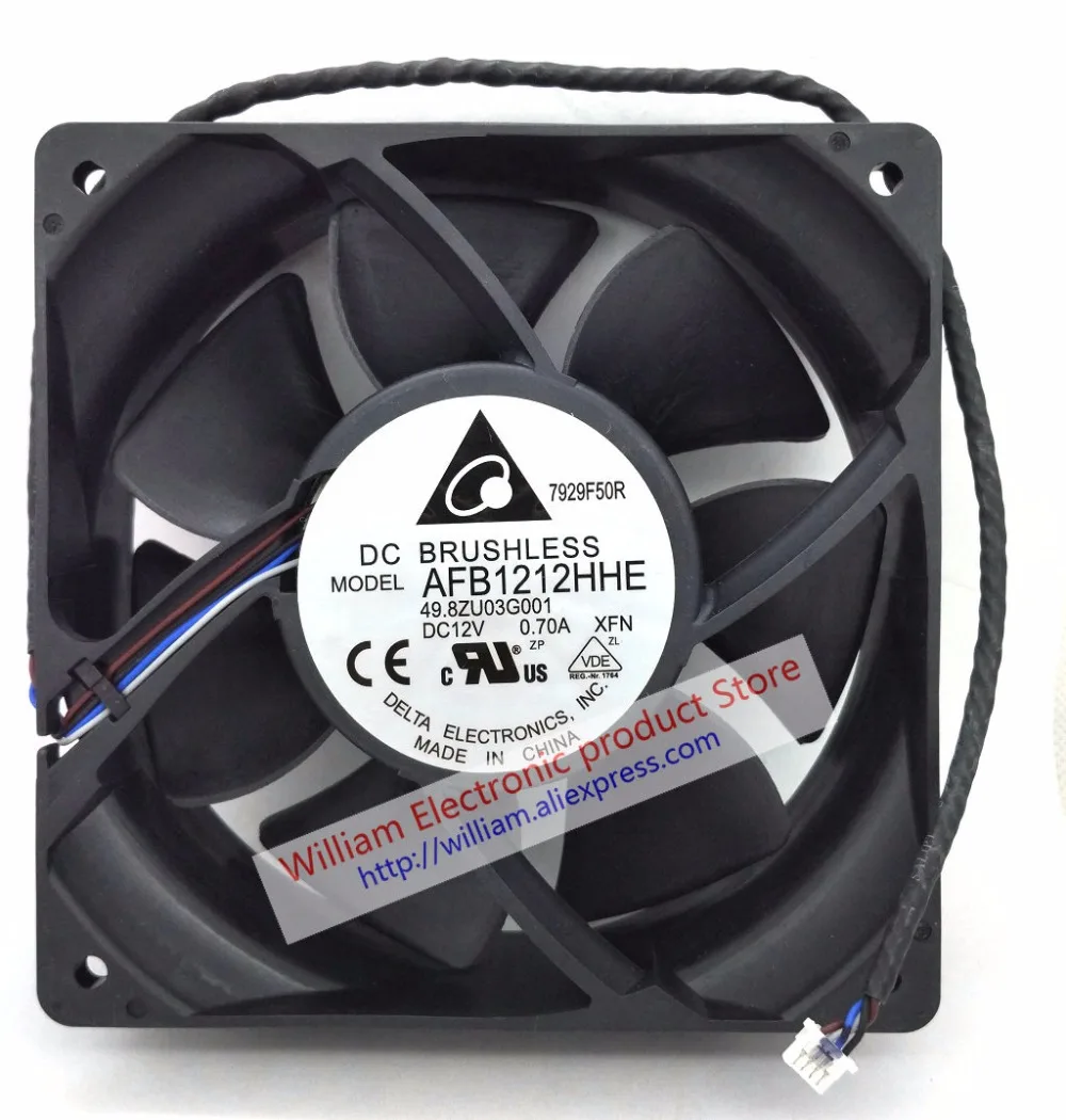 

New Original AFB1212HHE 49.8ZU03G001 F DC12V 0.70A 120*120*38MM 12CM Projector Cooling Fan