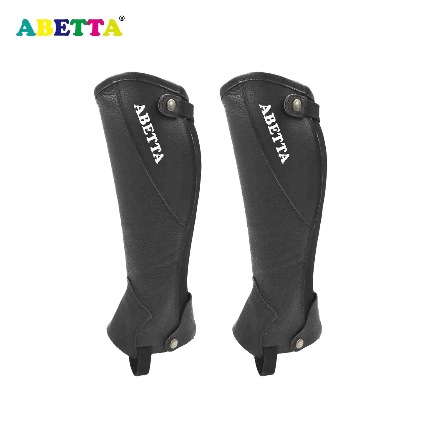 professional-leather-horse-riding-leg-half-chaps-anti-slip-wear-resistant-equestrian-training-competition-protection-gear