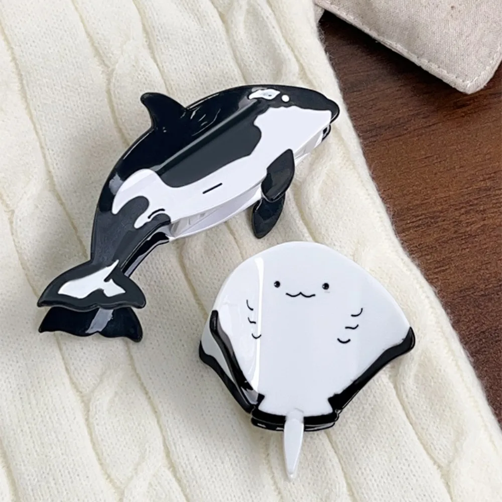 Acetic Acid Manta Ray Hair Clip Ocean Series Fish Killer Whale Hair Claw Creative Cartoon Acetate Marine Organism Hairpin
