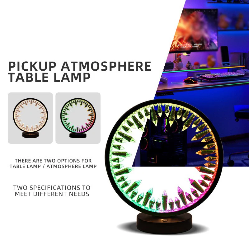 RGB Pickup Ambient Light Computer Desktop Emitting Diode Decorative  Bedroom Bedside Colorful Ambient Night