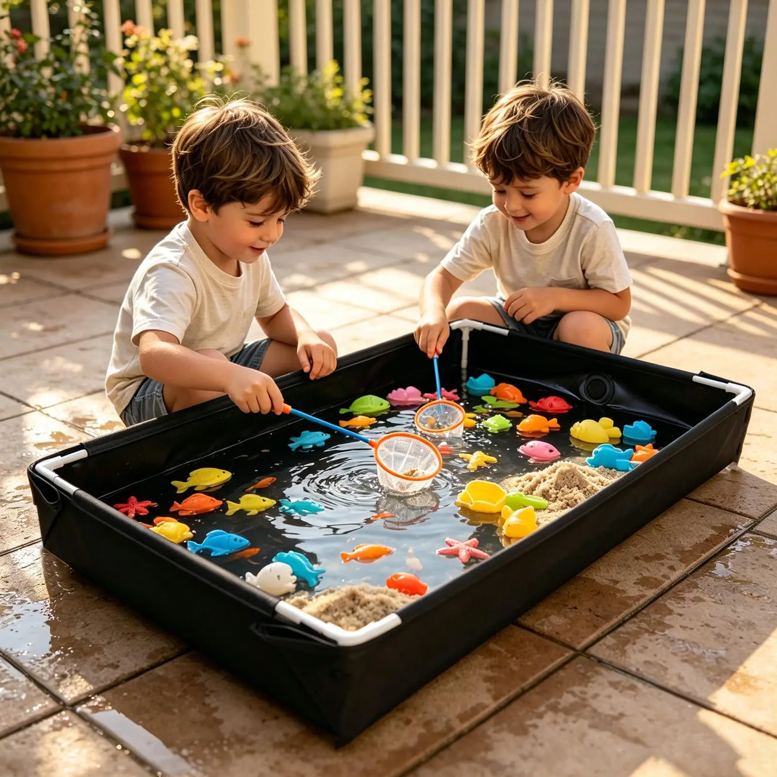 Sand Box For Kids With Detachable Drain Pipe Water Home Bracket Home Bracket Angled Pool For Outdoor Indoor Camping RVs