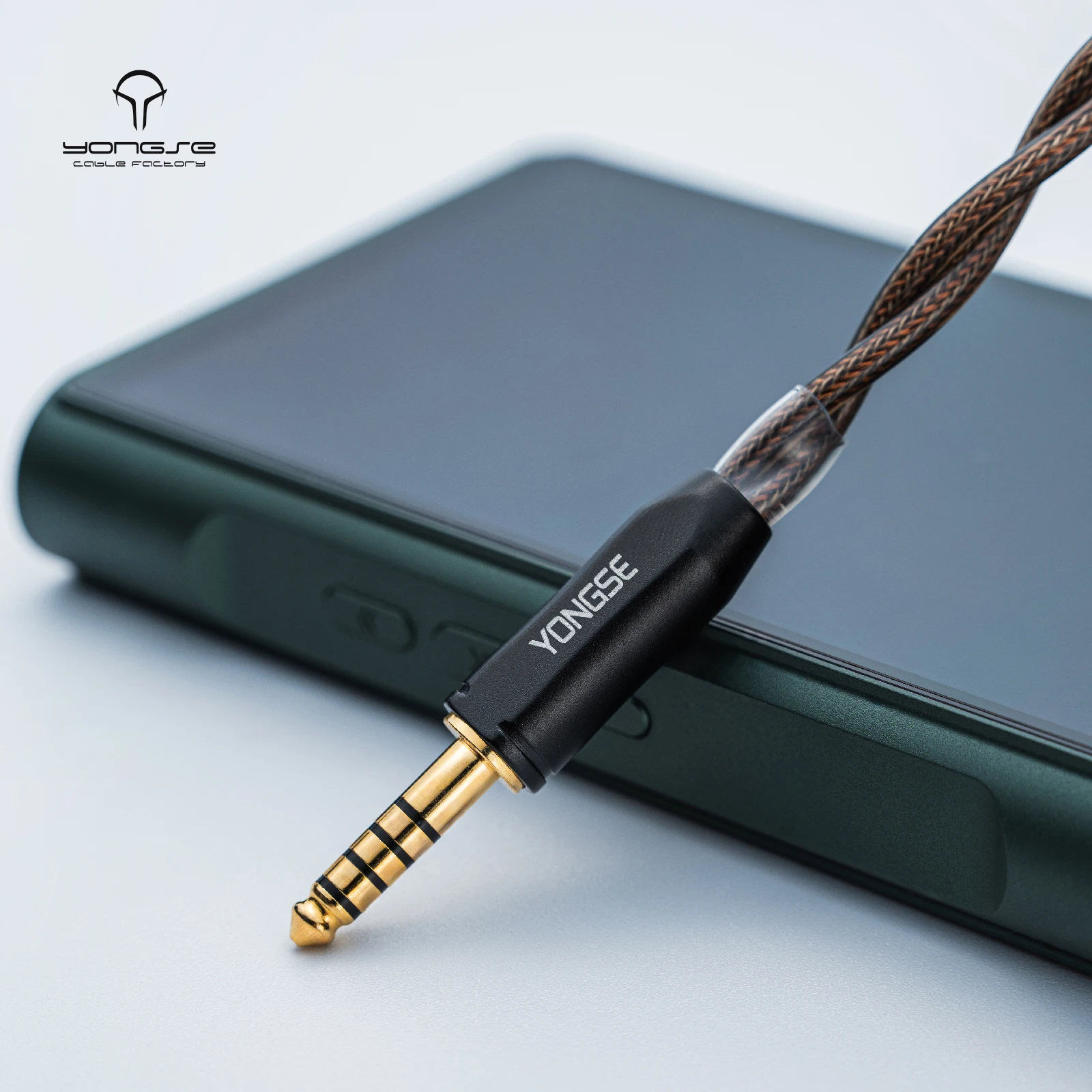 كابل سماعة أذن YONGSE Mech-X مطلي بالفضة ونحاس كريستالي واحد + كابل حماية من الجرافين #4