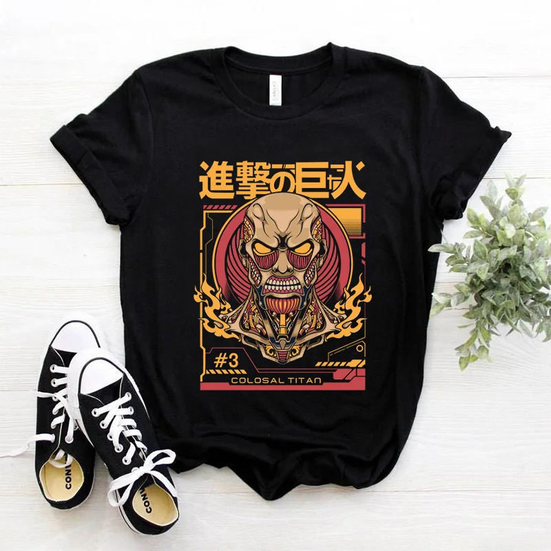 Japanese Anime Attack on Titan T-shirts Unisex Cosplay Short Sleeves Summer Casual Harajuku Tees HIP HOP Style Graphic Tee Shirt