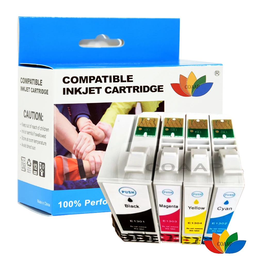 خرطوشة حبر COAAP متوافقة مع طابعة EPSON Stylus BX320 BX525 SX525 BX535 SX535 SX620FW BX925FW T1301/T1304