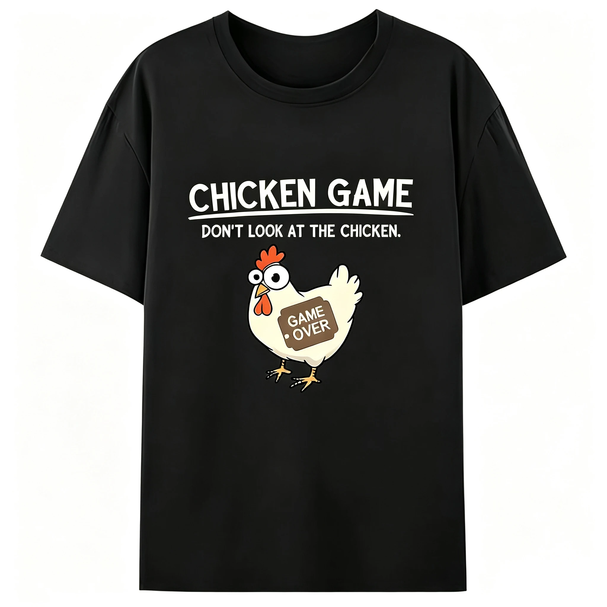 2026 Cute Chick Game-themed Loose-fitting T-shirt, Perfect for Summer Casual Short-sleeved Tops for Campus Commuting.