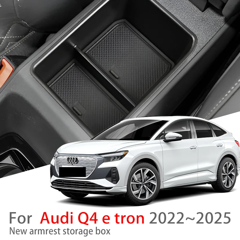 Auto Parts Suitable For Audi Q4 e tron 2022 2023 2024 2025 Car Center Console Armrest Storage Box Multifunctional Accessories