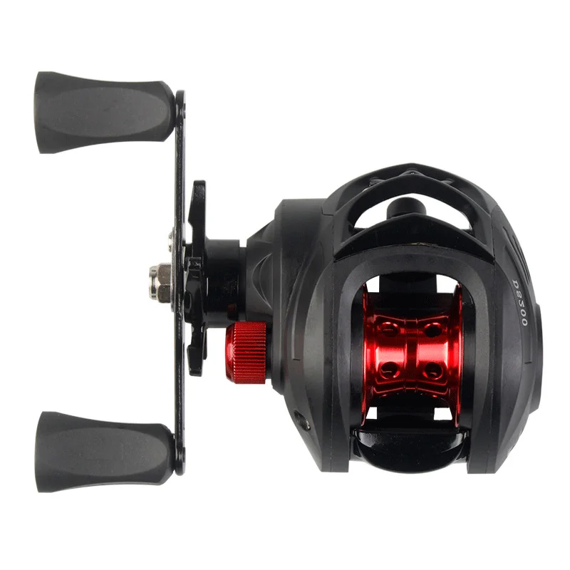 Carrete ligero con relación de engranaje 7,2: 1, rueda de pesca de Metal, carrete de Baitcasting, arrastre máximo de 8kg, carrete de pesca de alta velocidad para agua salada