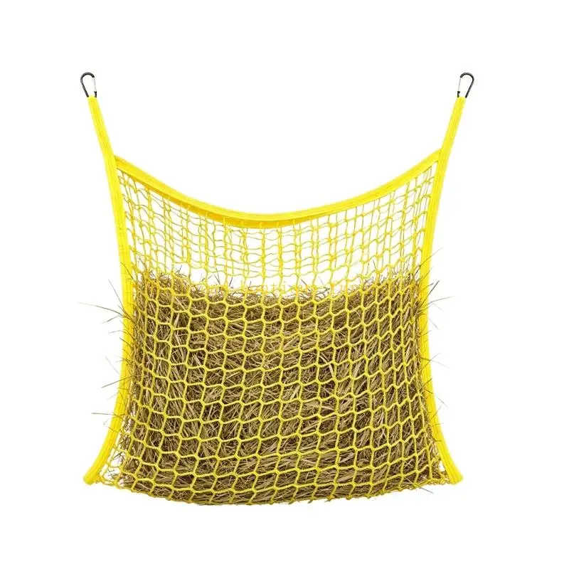 L9NB Open-Weave Feed Net for Horses and Livestock, Hanging Fabric Trim Construction for Stalls, Trailers and Routine Ranch Use