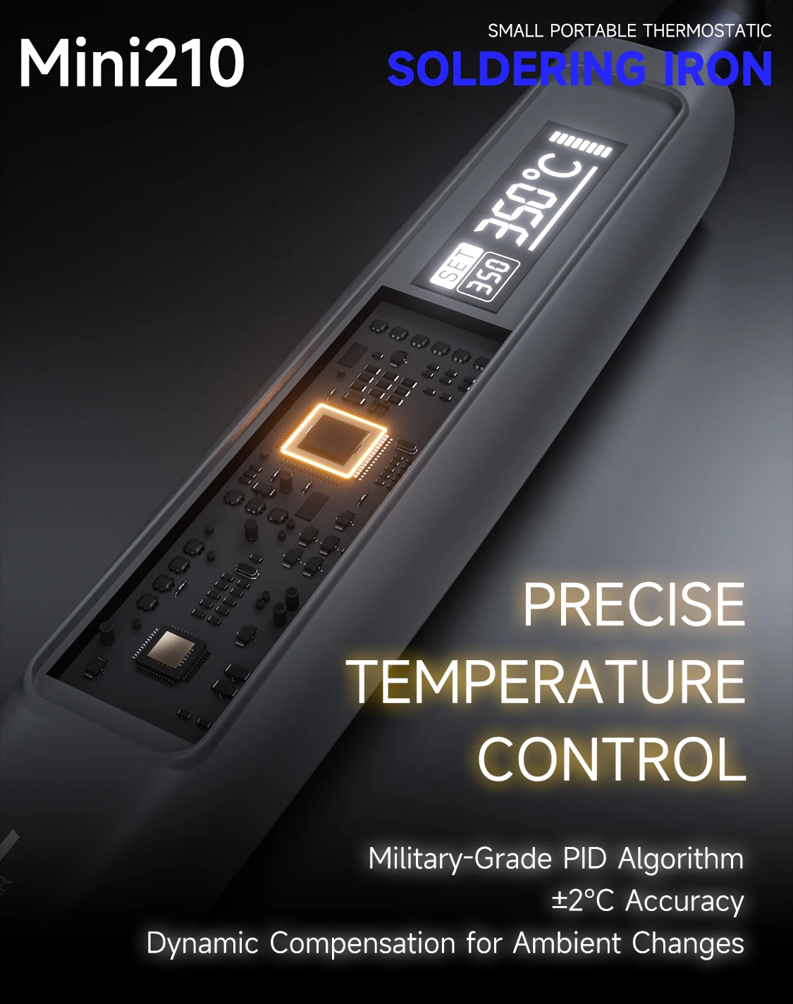 ميكانيكي Mini210 40 واط الذكية سبيكة لحام درجة حرارة ثابتة لحام القلم كهربائي المحمولة عالية الطاقة إصلاح أداة لحام