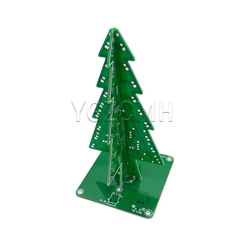 RGB LED Flash Circuit Kit 3D albero di natale colorato fai da te saldatura pratica PCB