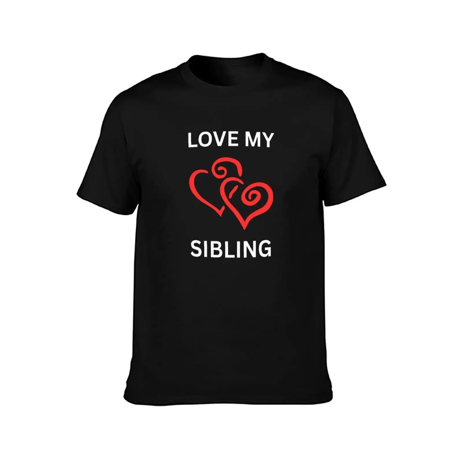 Sibling Love T-Shirt, Summer Casual Cotton Tee, Oversized Streetwear Tops, Vintage Graphic Print, Loose Fit Short Sleeve