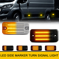 6x LED Side Marker Turn Signal Lights For Peugeot Boxer Citroen Relay Jumper Jeep Cherokee Fiat Ducato Dynamic Amber