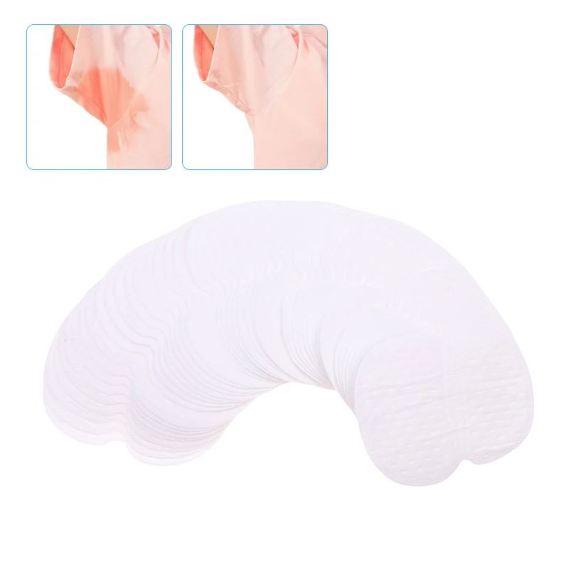 Almohadillas para el sudor Unisex, desodorantes desechables para axilas, antitranspiración, 50 piezas