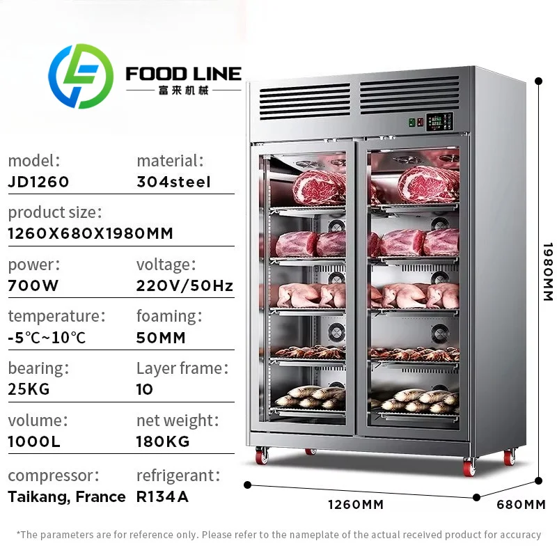 Double Door Upright Freezer Vertical Fridge/freezer Combo Commercial Refrigerator for Thawing