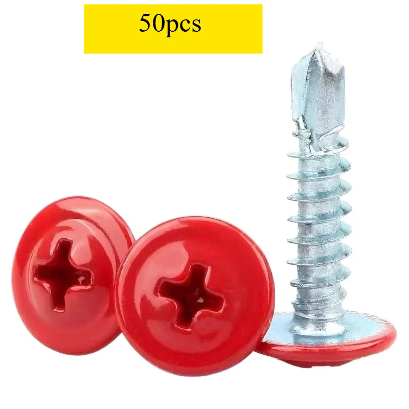 

50 шт. красные средние саморезы с круглой головкой, винты с крестообразной головкой, коврик для бурения пилы, хвостовая направляющая Dovetai Phillips, ферменное сверление