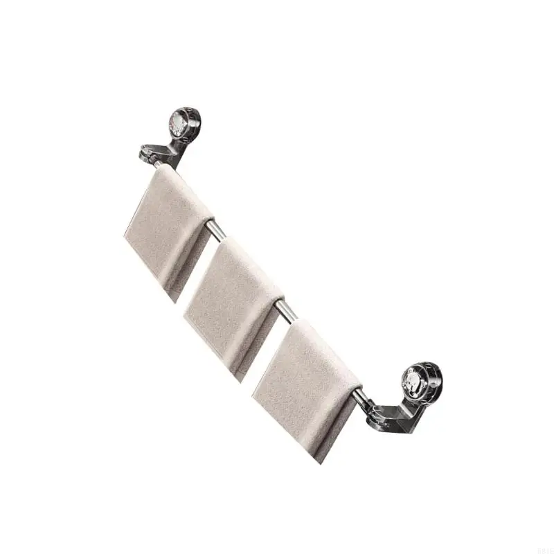 

581E Telescopic Bath Towel Holders with Secure Suction Cups Plastic Towel Rack Waterproof Strong Bathroom Accessory for Hosue