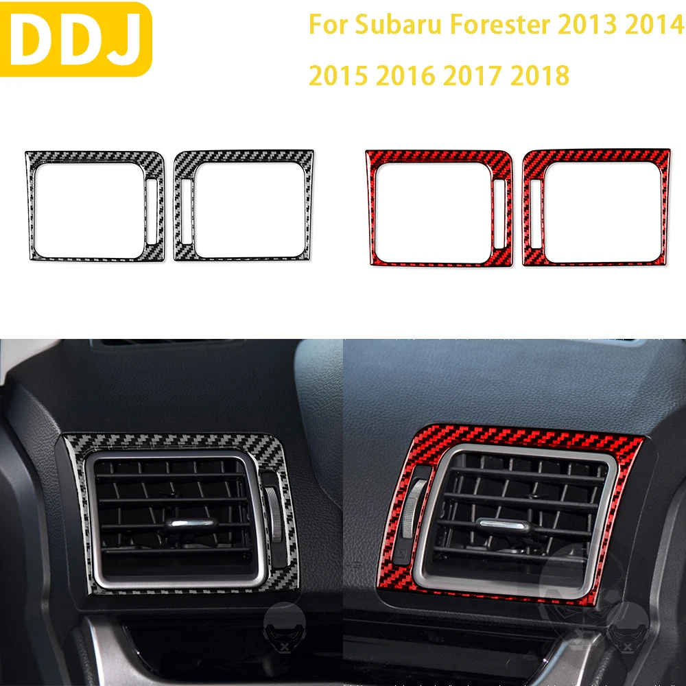 For Subaru Forester 2013 2014 2015 2016 2017 2018 Accessories Carbon Fiber Interior Instrument Air Outlet Trim Sticker