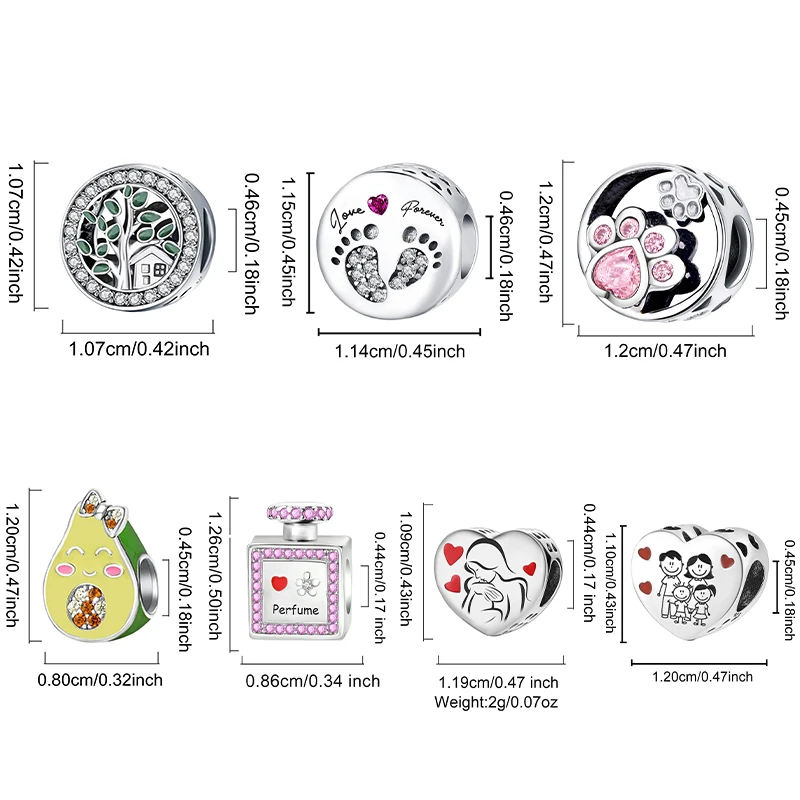 925 Silver Sparkling Love Cast Round  Zircon Charm Beads Fit Pan Original Necklace Bracelet Silver 925 Women Jewelry image 5