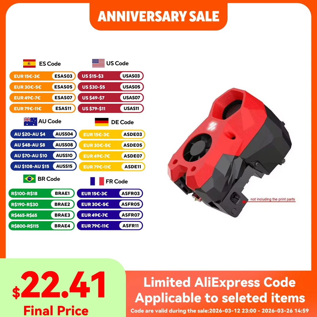 

Voron Stealthburner Kit SB Hotend Extruder ABS+ Stealth Burner Kit with Motor and Fan For Voron 2.4 Trident 3D printer parts