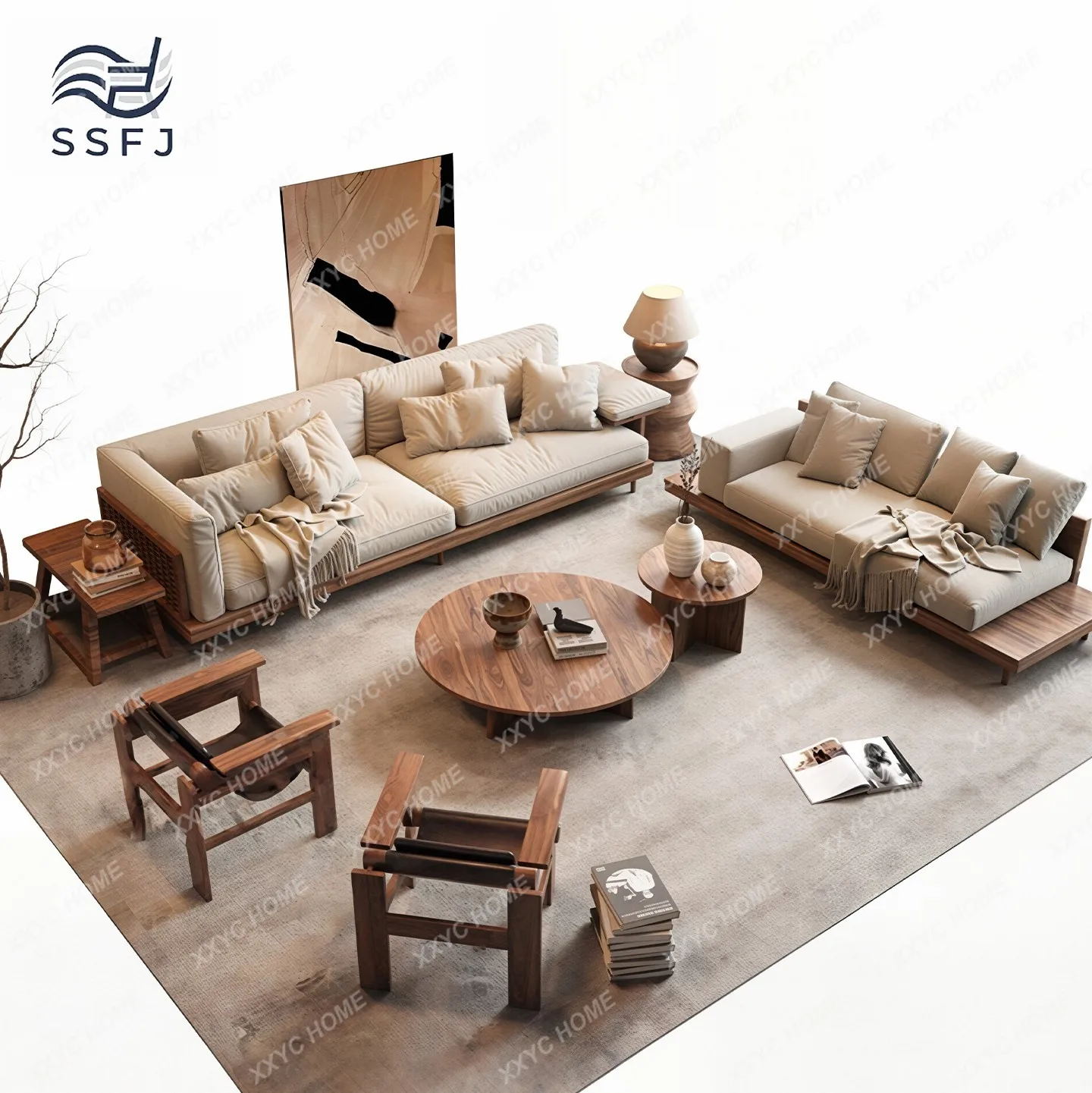 New Chinese model room hotel B & B sofa combination hall living room lobby furniture sofa furniture