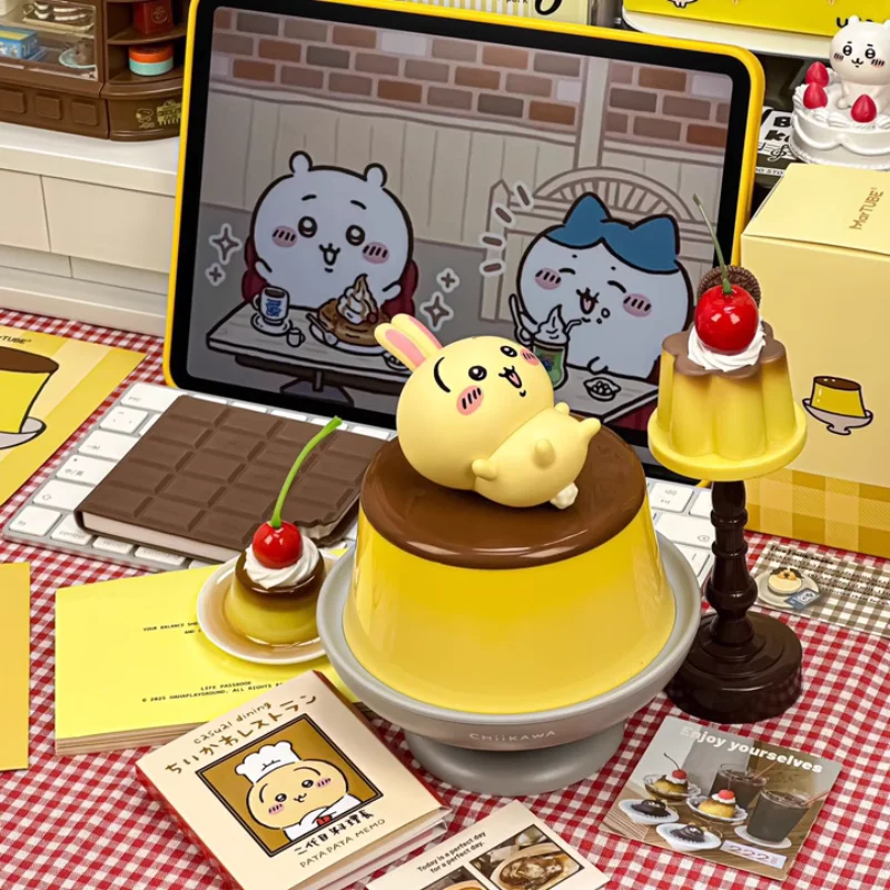 حقيقية Martube Chiikawa بودنغ مصباح مضيئة اللعب سطح المكتب الحلي أنيمي Hachiware Usagi جو مصباح ديكور هدية عيد ميلاد