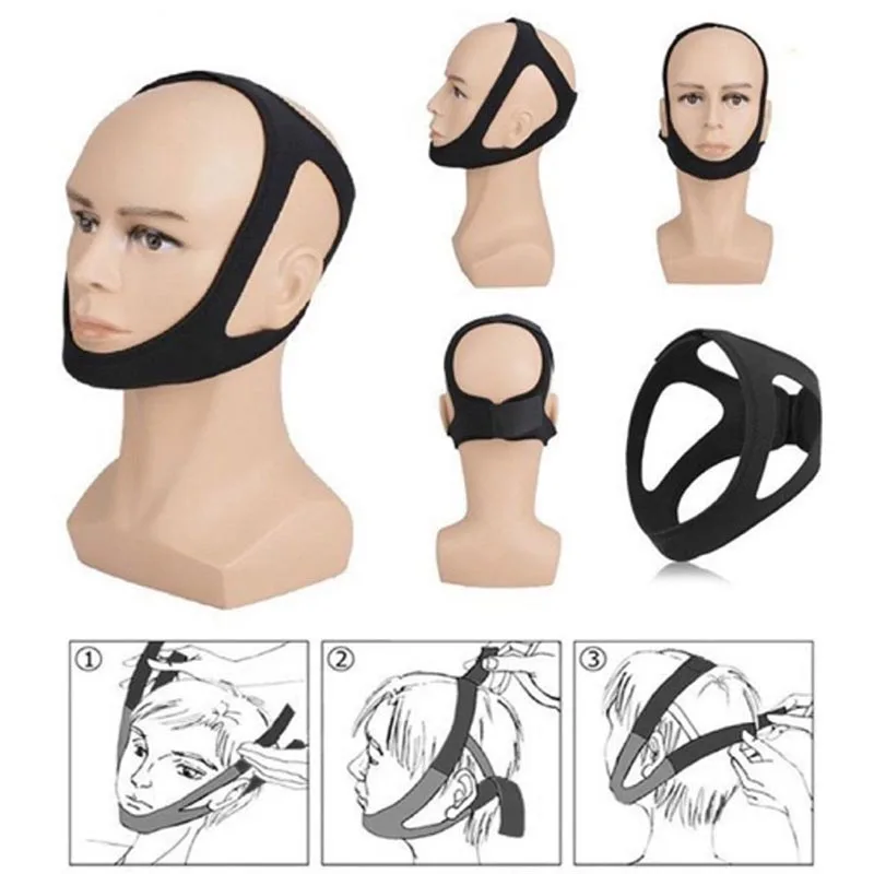 Anti Snoring Belt Triangular Chin Strap Mouth Guard Gifts for Women Men Better Breath Health Snore Stopper Bandage Sleep Aid