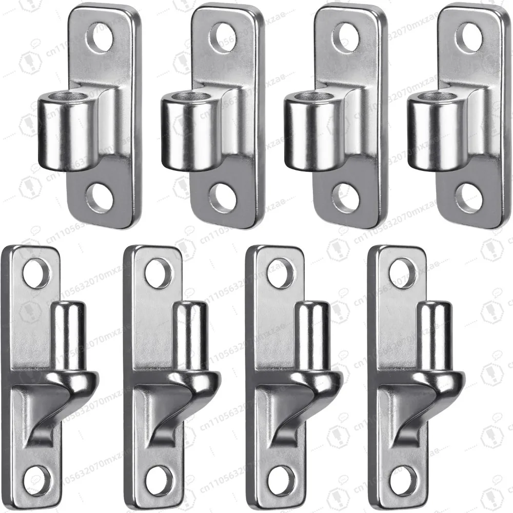 Quick-Mount 304 Stainless Hinges 4-Pack, 600LB Capacity 5/8" Non-Welded Hinges for Wooden Gates & Fences
