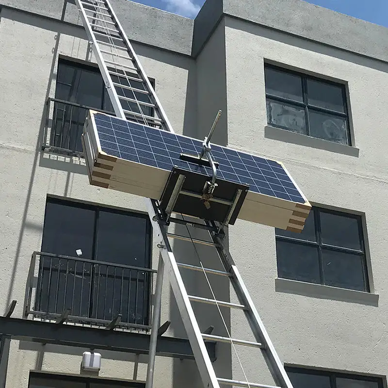 4-25m Photovoltaic Panel Lift  Steel Wire Rope Elevator for Solar Panel Glass & Construction with Electric Hoist System