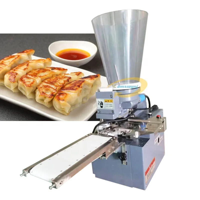 Máquina formadora automática de Gyoza, máquina de bolas de masa de Gyoza japonesa, fabricación de Gyoza semiautomática de mesa pequeña
