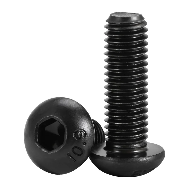 10-100pcs M2 M2.5 M3 M4 M5 M6 M8 Black Grade 10.9 Steel DIN7991 Hex Socket Countersunk ISO7380 Round Allen Hexagon Socket Screw