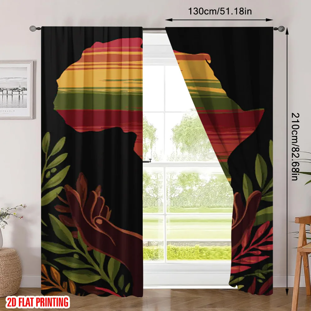 Hand-held curtains with a mainland pattern, installed by rod attachment. Suitable for living rooms bedrooms dining rooms hotels
