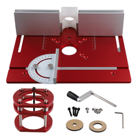 A51M-Woodworking Router Lift Kit Router Table Insert Plate Aluminum For 65Mm Diameter Motors W/ Miter Gauge Guide And Bracket