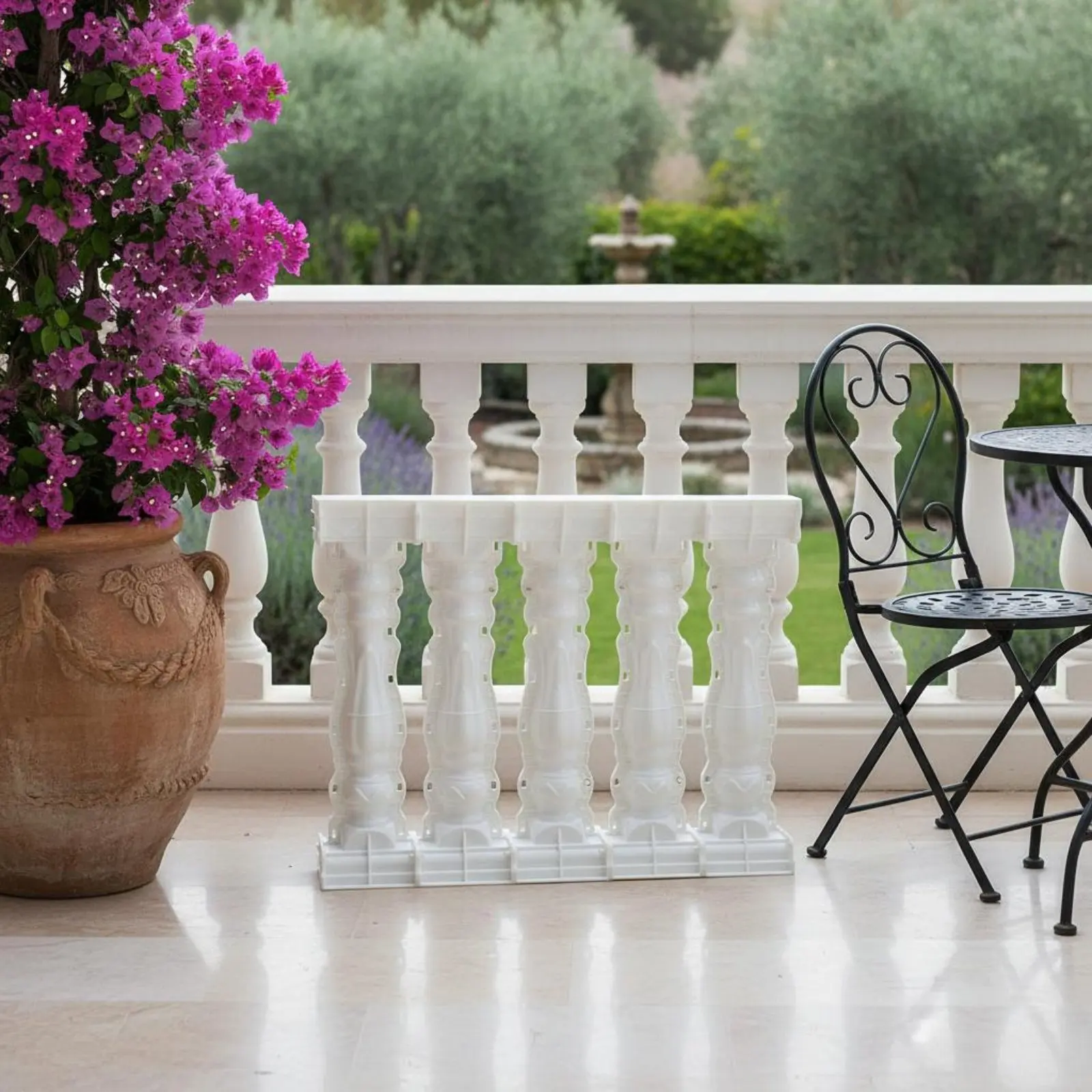 Vase Baluster Form Reusable European Roman Column Form Plastic Concrete Fence Form Long-Lasting High Strength for Builders
