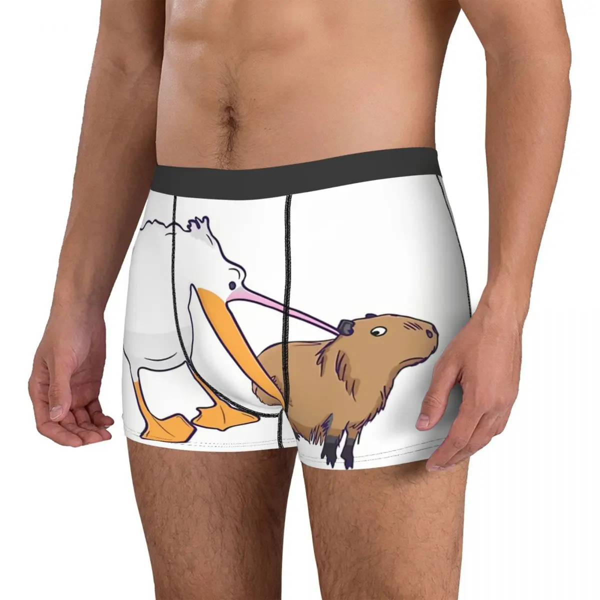 Pelican Man\'s Boxer Briefs Capybara Highly Breathable Underwear High Quality Print Shorts Gift Idea