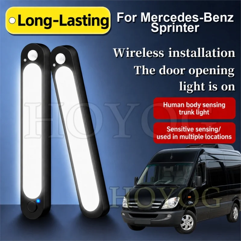 For Mercedes-Benz Sprinter 1995-2026 Car Boot Light LED Lamp Motion Sensor Wireless Trunk Cargo Light Van Interior Cabin
